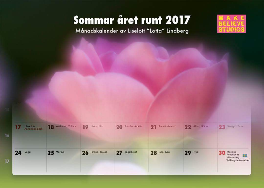 Kalendern för 2017 är på tryck!